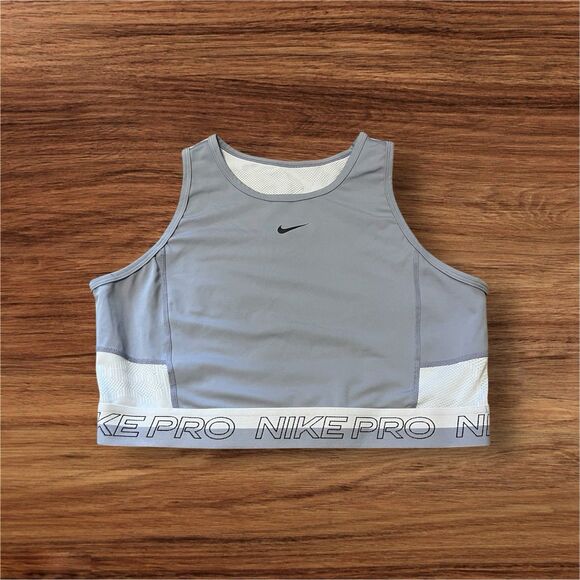 NWT Nike PRO Dri-FIT Cropped Training Top Indigo Haze Purple Women’s Size M - Picture 2 of 6